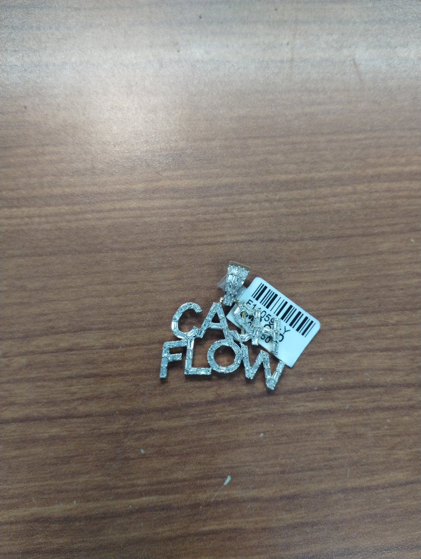10k Yellow Gold "CASH FLOW" Pendant 0.82ctw Diamonds