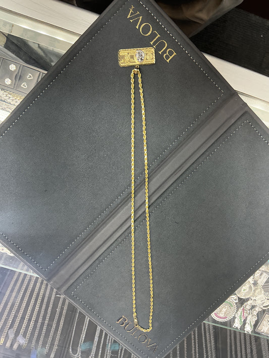 Dollar bill 10k gold chain