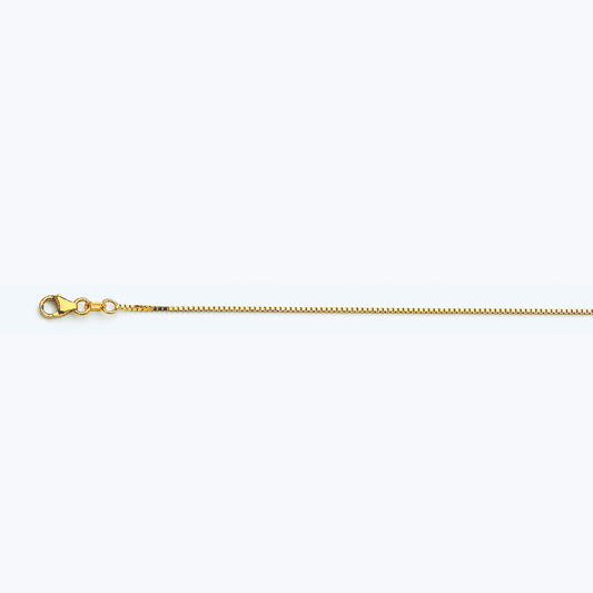 10K YELLOW GOLD BOX 058 GAUGE 22" CHAIN NECKLACE