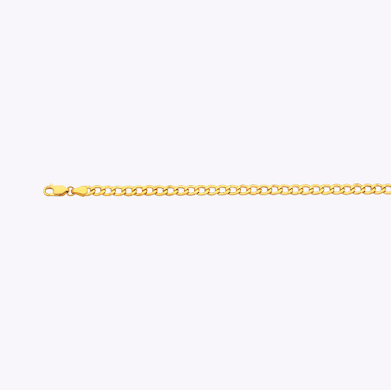 10K 4.5MM YELLOW GOLD CURB 22" CHAIN NECKLACE