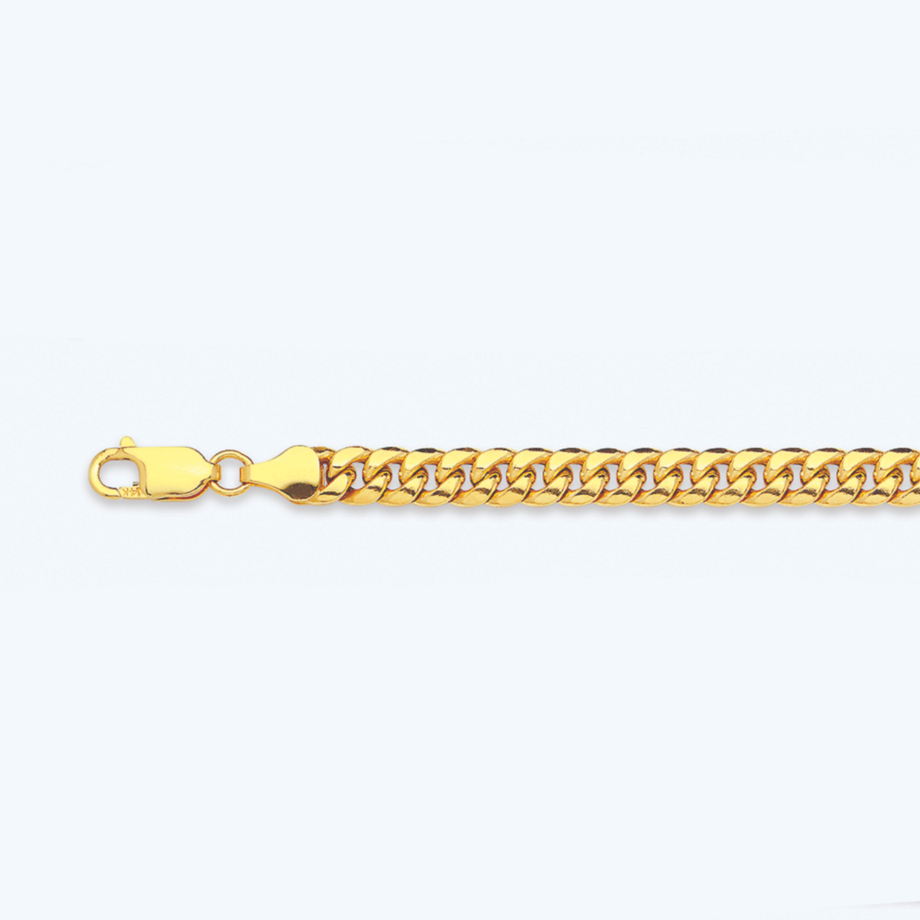 10K 4.5MM YELLOW GOLD HOLLOW MIAMI CUBAN 22" CHAIN NECKLACE